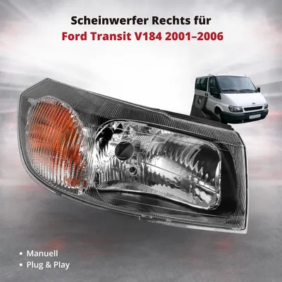 Obrázok produktu pre Predný svetlomet vpravo pre Ford Transit V184 2001–2006 | manuálne ovládanie | OEM 1353948