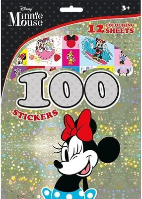 Obrázek produktu pro Minnie - 100 samolepek s omalovánkovými listy