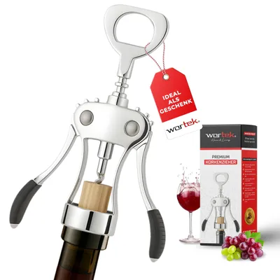 Vleugelkurkentrekker aus Edelstahl – Flaschenöffner für Wein & Bier