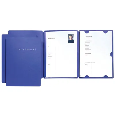 Produktbild von PAGNA Bewerbungsmappen Select DIN A4 blau, 3 St.