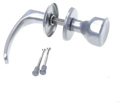 Zdjęcie produktu dla Gałka do drzwi srebrna metal klamka trzpień okucie 8 mm