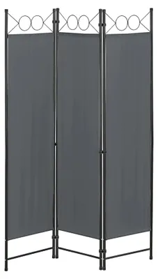 Produktbild von Raumteiler Saragossa 3-teilig 120x171 cm Paravent Trennwand Sichtschutz Stellwand Dunkelgrau
