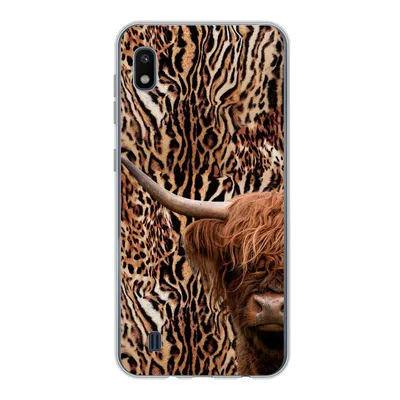 Produktbild von MuchoWow® Handyhülle Schutzhülle Hülle für Samsung Galaxy A10 Schottischer Highlander - Kuh - Pantherdruck Silikon Softcase Handy Hülle - Schutzhülle