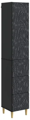 Obrázok produktu pre Sada skríň 2 pcs Čierna 33 x 34,5 x 90 cm Kompozitné drevo
