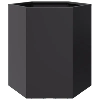 Produktbild von vidaXL Pflanzkübel Schwarz Sechseckig 46x40x45 Stahl