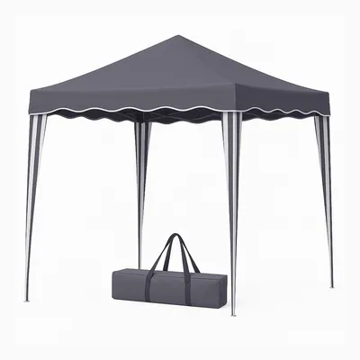 Produktbild von Bestlivings Faltpavillon 3 x 3 m ( Anthrazit ) Pop-Up System, Pavillon wetterfest und UV-Beständig mit Tragetasche, höhenverstellbar und wasserfest