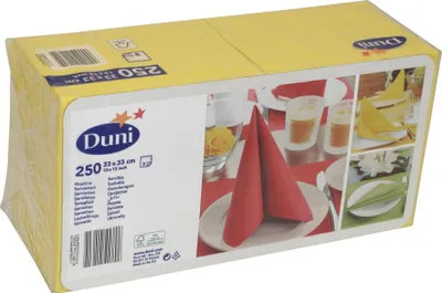 Produktbild von Duni Servietten gelb 33x33cm 3lagig 250 Stück