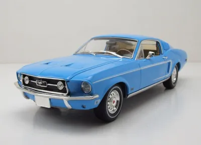 Produktbild von Greenlight Collectibles 13640 Ford Mustang Fastback 1968 blau Ford Rainbow of Colors 1:18
