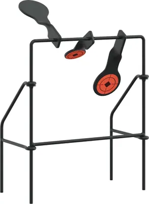 Produktbild von vidaXL Zurücksetzbares Ziel Schwarz 26 x 13 x 31 cm Stahl