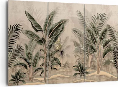 Produktbild von Bild auf Leinwand - Leinwandbild - 3 Teile - Wald Blatt Baum - 165x110cm - Wand Bild - Wanddeko - Wandbilder - Leinwanddruck - Bilder - Wanddekoration - Leinwand bilder - Wandbild - CE165x110-5101
