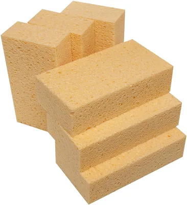 Produktbild von LTWHOME Extra große natürlich Zellulose Schwamm 19 x 10 x 5 cm Nicht kratzbeständige Reinigungsschwämme(Packung mit 6)