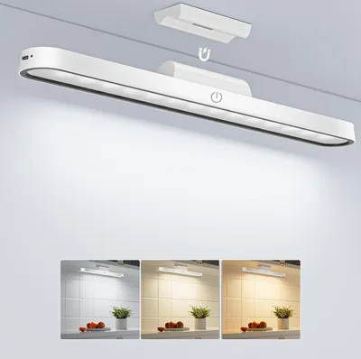 Produktbild von Unterbauleuchte, Küche LED, Schrankleuchten, 32cm 3 Lichtfarbe Dimmbare Schrankbeleuchtung Kabellos mit Drei Farbtemperaturen, Ohne Bohren