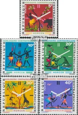 Produktbild von Briefmarken Zentralafrikanische Republik 1972 Mi 273-277 (kompl.Ausg.) postfrisch Zentralafrikanische Uhrenfabrik