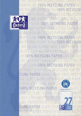 Produktbild von Oxford Schulblock "Recycling" DIN A4 50 Blatt Lineatur 27