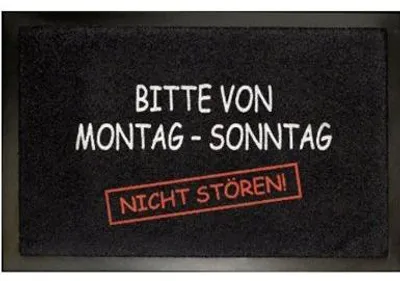 Produktbild von Fußmatte- Mo-So Nicht stören, Sauberlaufmatte, Türmatte