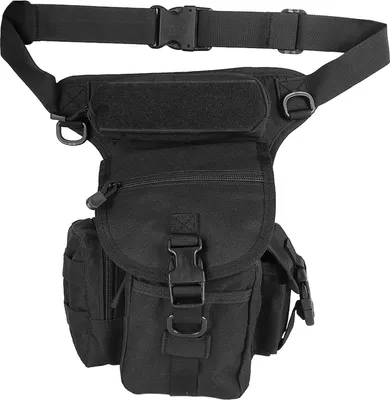 Produktbild von Drop-Beintasche für Männer, Motorrad, Reiten, Gürteltasche, Outdoor, Reisen, Angeln, Wandern, Radfahren, Hüfttaschen, Oberschenkeltasche, Schwarz