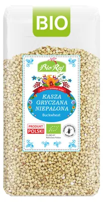 KASZA GRYCZANA NIEPALONA BEZGLUTENOWA BIO (POLSKA) 500 g - BIO RAJ