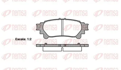 Produktbild von REMSA Bremsbeläge Satz Hinten Bremsklötze für TOYOTA PRIUS PLUS (ZVW4) 1395.00