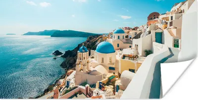 Produktbild von MuchoWow® Poster Nachmittag in Santorini Griechenland 40x20 cm - Poster für die Wand - Poster Schlafzimmer