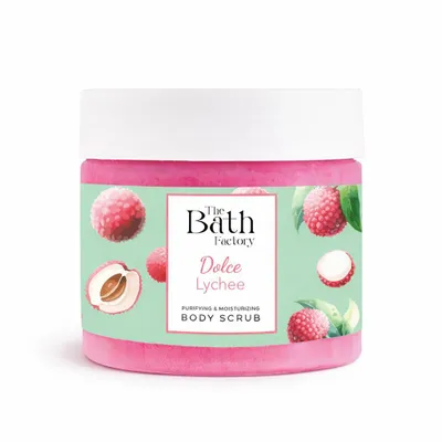 Immagine prodotto di The Bath Factory Dolce Lychee Scrub corpo 300 g - con burro di karité e jojoba