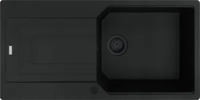 Immagine prodotto di Franke URBAN UBG 611-100 lavello in BLACK MATT - BLACK COLLECTION con manopola eccentrica in acciaio inox / dimensioni del foro 980 x 480 mm / lavello in granito