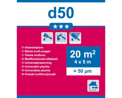 Produktbild von Allzweckplane D50 transparent 4 x 5m