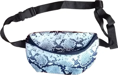 Produktbild von GÜRTELTASCHE mit 2 Fächer Schlangenhaut Bauchtasche Hüfttasche Sporttasche 68 (Weiss)
