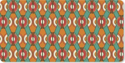 Produktbild von MuchoWow® Mauspad Mousepad Design - Retro - Orange - Abstrakt 60x30 cm - Mousepads - Maus Mat - Pad - Mausunterlage - Nachhaltig