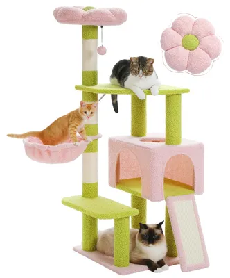 Image de Katzenbaum, design à plusieurs niveaux, avec poteaux à griffer, modèle AMT0236GN, taille L