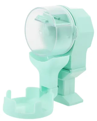 Obrázek produktu pro Krmítko pro plazy, plastové, průhledné, stabilní, vhodné pro ještěrky, gekony a želvy, světle zelené, 16 cm