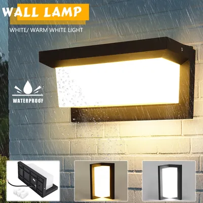 Productafbeelding van Waterdichte COB LED wandlamp, geschikt voor binnen- en buitengebruik, trappen, hotels, tuinen, warm wit licht - 12W, wit