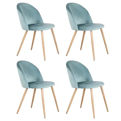Productafbeelding van Eetkamerstoelen, zachte fluweel, modern design, groen