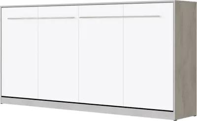 Produktbild von SMARTBett Schrankbett Standard Beton/Weiss 90 Horizontal
