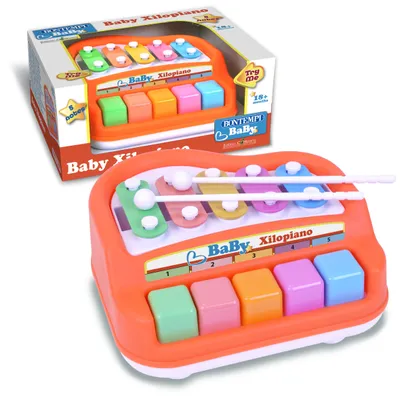 Produktbild von Bontempi Xylopiano Baby Musikinstrument orange Spielzeug