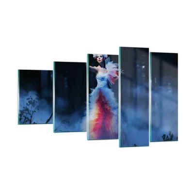 Produktbild von Bilder auf glas - Frau Geheimnis Nacht Wald - 100x60cm - Glasbilder - Wandbilder - Kunstdruck - zum Aufhängen bereit - Wanddekoration aus Glas - Glas Bilder - Wandbild auf Glas - GEG100x60-2583