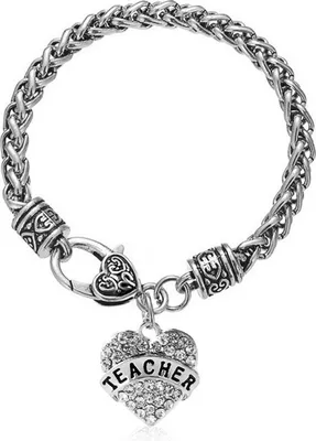 Produktbild von INF Armband "Lehrer" Dankeschön Geschenk Zinklegierung Silber