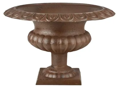 Image de Vase Médicis Bas L - Fonte Marron - 45,2 x 45,2 x H 30,3 cm