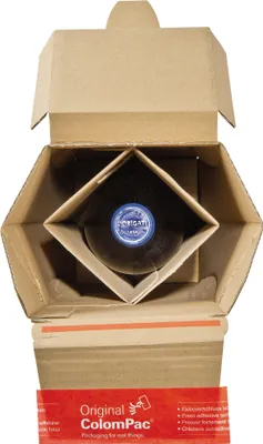 Produktbild von ColomPac Flaschenversandkarton CP181.101 IM:74x74x305mm 1Fl braun
