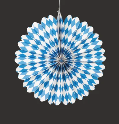 Produktbild von Dekofächer Bayern Weiss-Blau ø46cm