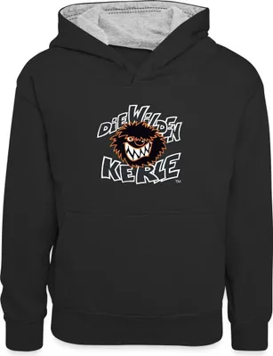 Produktbild von Spreadshirt Die Wilden Kerle Logo Wild Kinder Kontrast-Hoodie, XS (3/4 years), Schwarz/Grau meliert
