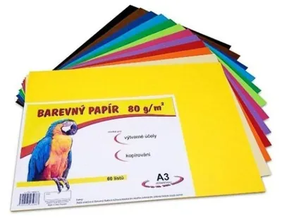 Zdjęcie produktu dla Papír A3, 80 g, mix 12ti barev, 60 listů