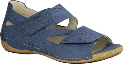 Produktbild von Waldläufer Heliett Sandale 342025-177-263, Karin (Nubukleder geprägt), Denim (Blau), Weite H, Wechselfußbett 37 1/2
