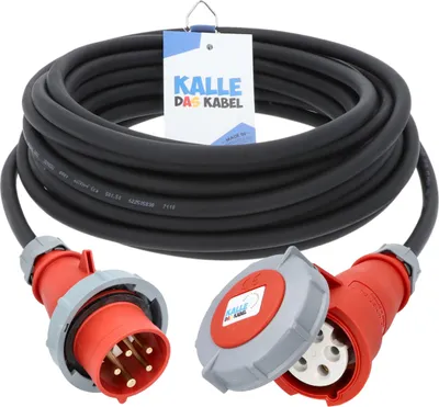 Produktbild von KALLE DAS KABEL CEE Verlängerungskabel 5G 1,5 mm² 20 Meter 400V 16A AQUASAFE IP67 Starkstrom Kraftstromkabel Stromkabel Starkstromverlängerung