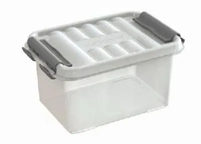 Produktbild von Sunware Aufbewahrungsbox Q-Line mit Deckel 11,8 x 7,7 cm 0,4 L transparent