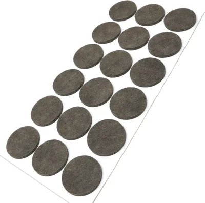 Produktbild von Adsamm® | 18 x selbstklebende Filzgleiter / Braun / Ø 36 mm / rund / Möbelgleiter aus Filz mit 3.5 mm Stärke