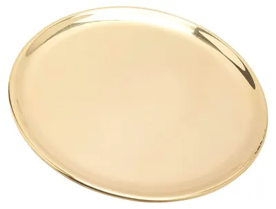 Kerzenplatte rund Ø14 cm, Messing gold, Tischdeko