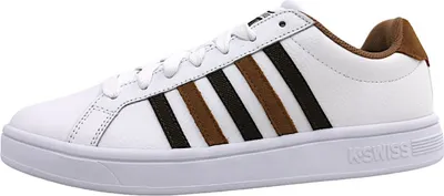Immagine prodotto di K-Swiss Court Tiebreak - Scarpe da ginnastica da uomo in pelle bianca 07011-919-M , EU 44