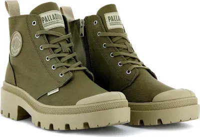 Image de Chaussures pour femmes vertes Palladium Pallabase Twill-37