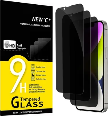 Produktbild von Sichtschutz Panzer Schutz Glas für iPhone 14/13/13 Pro, 3er Set 9H Härte 6,1 Zoll