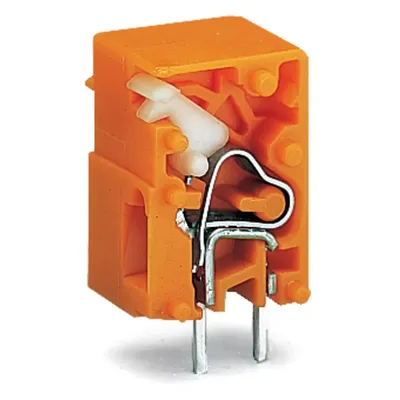 Produktbild von WAGO Anreihbare Leiterplattenklemme;Drücker;2,5 mm²;orange 741-913